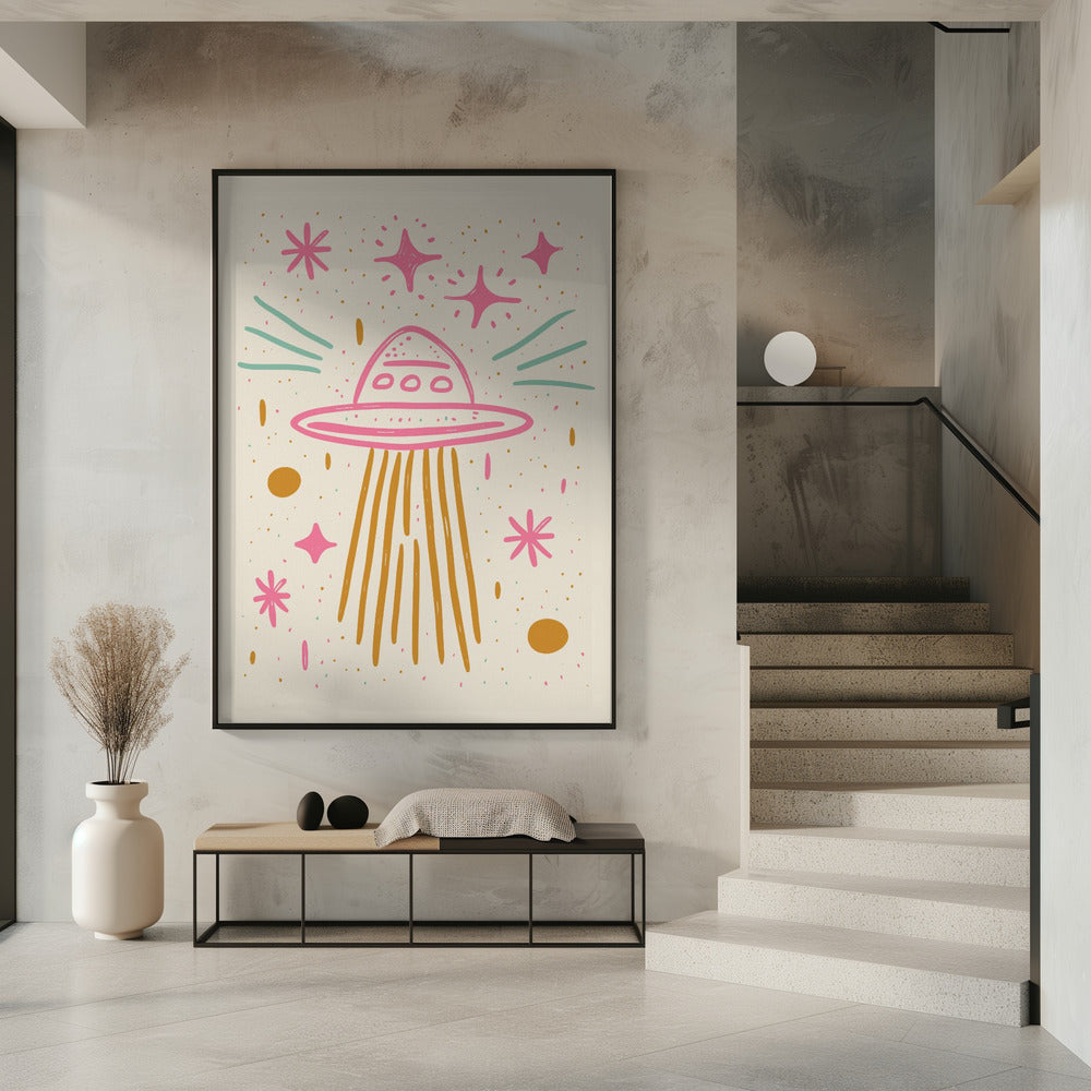 Pastel UFO Poster