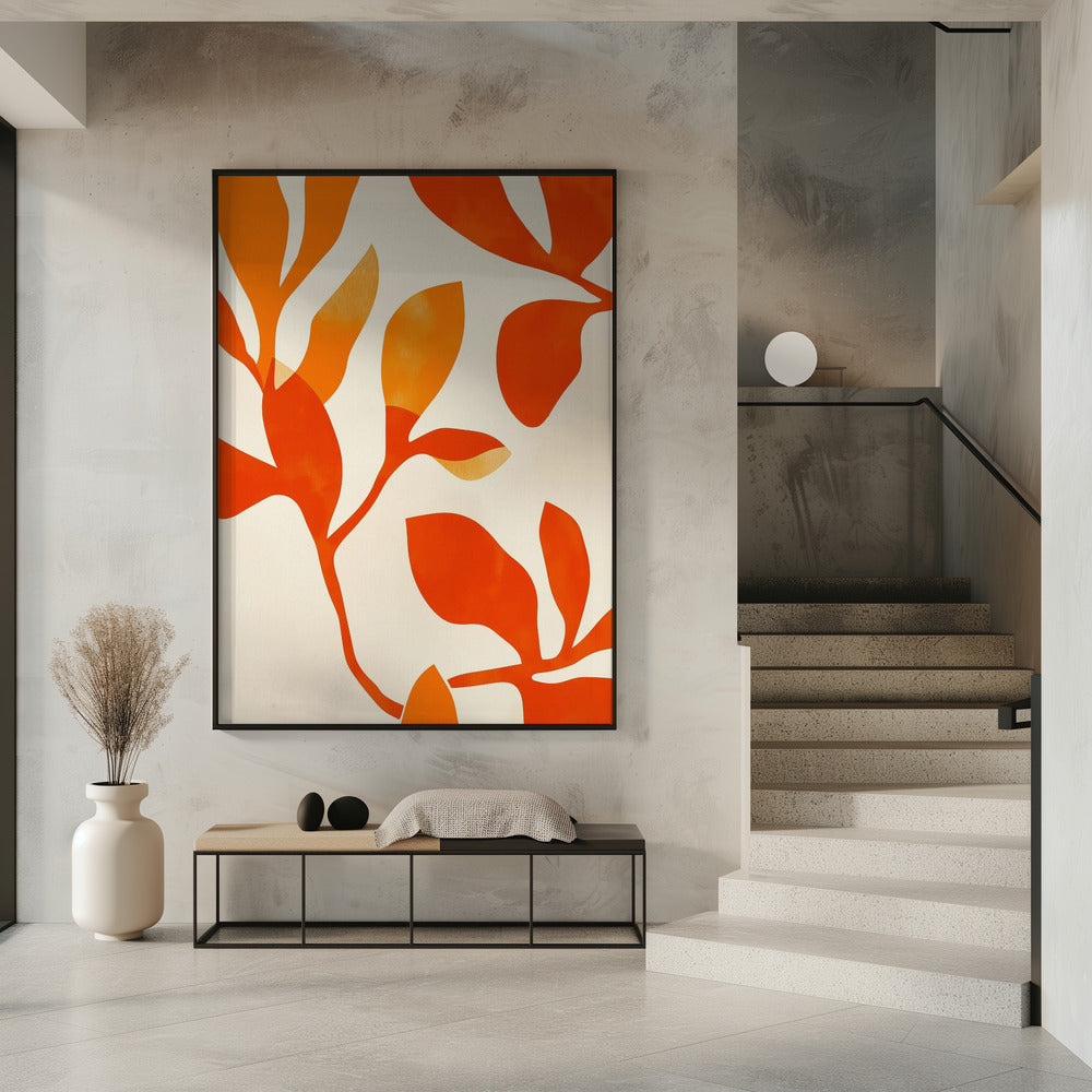 Orange Leafs Poster