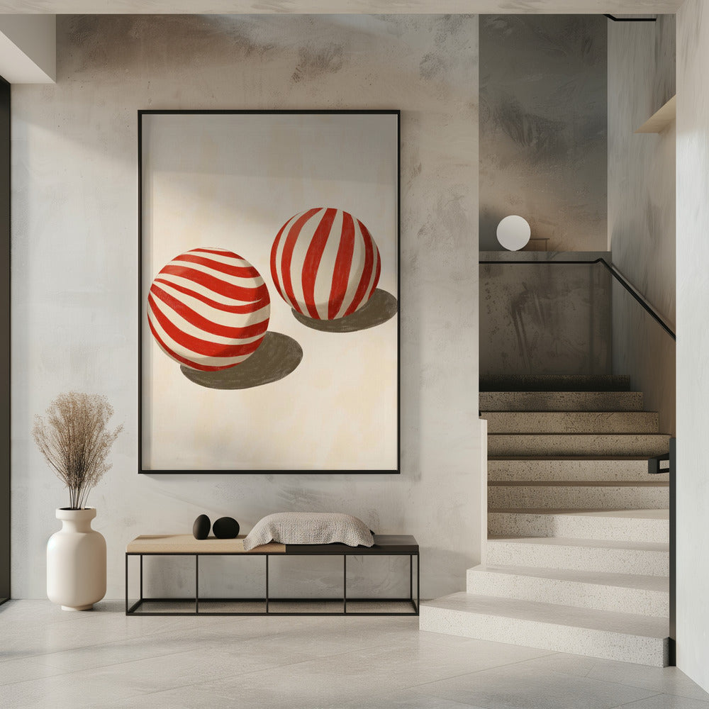 Striped balls Poster