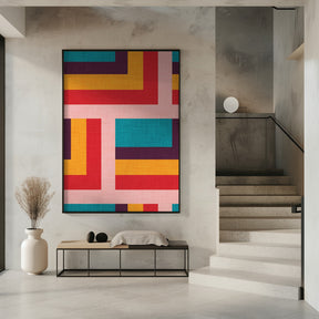 Abstract Mod Cubes M Poster