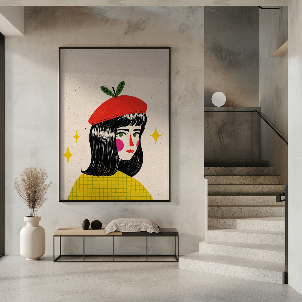 Apple Beret Poster