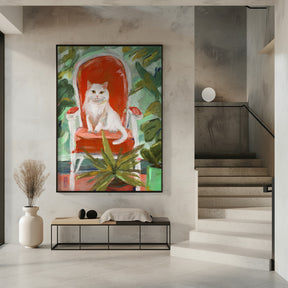 Indoor Jungle Cat Painting Poster