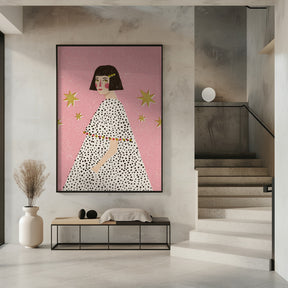 Polka Dots Girl Poster