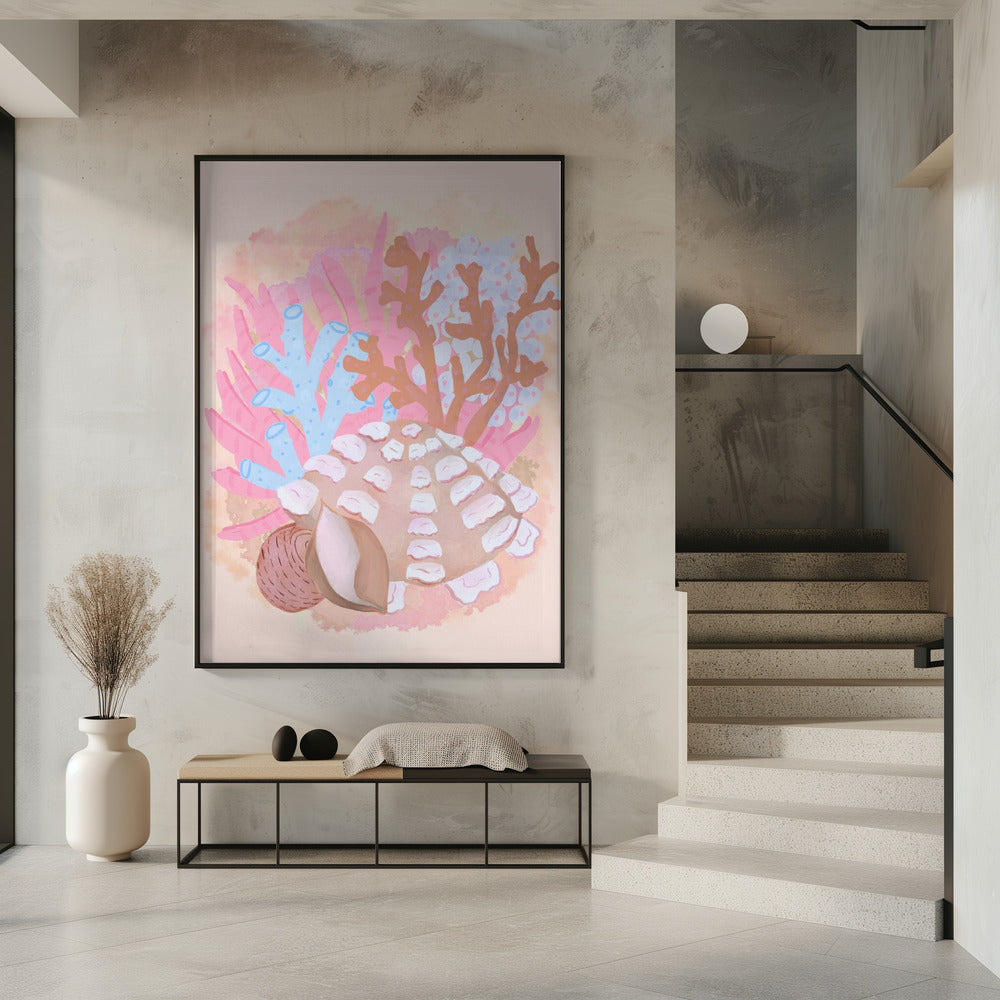 Pink Seashells Poster