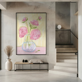 A Vase of Peonies Poster