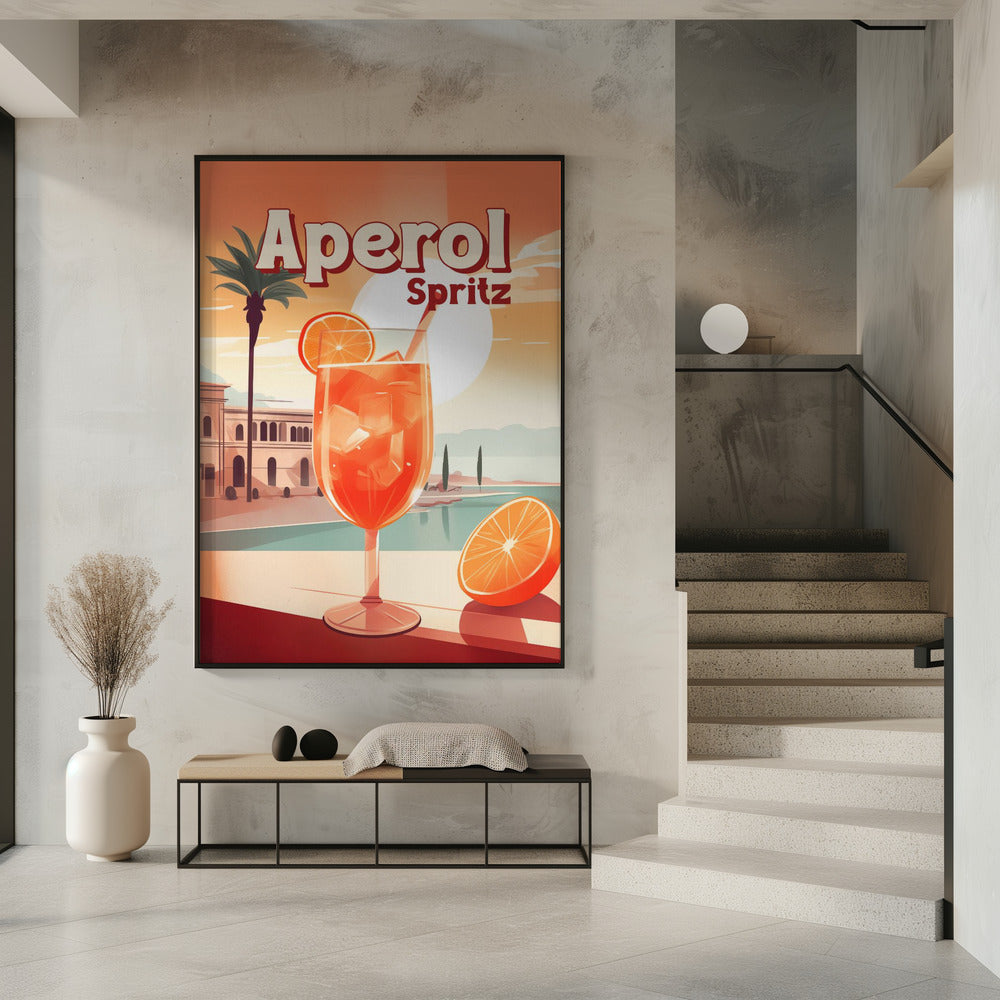 Aperol Spritz Tropical Poster