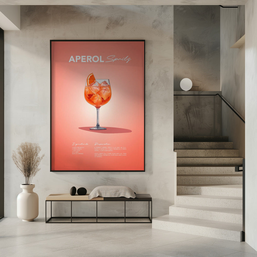 Aperol Spritz Recipe Poster