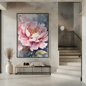 Blooming Peony Poster