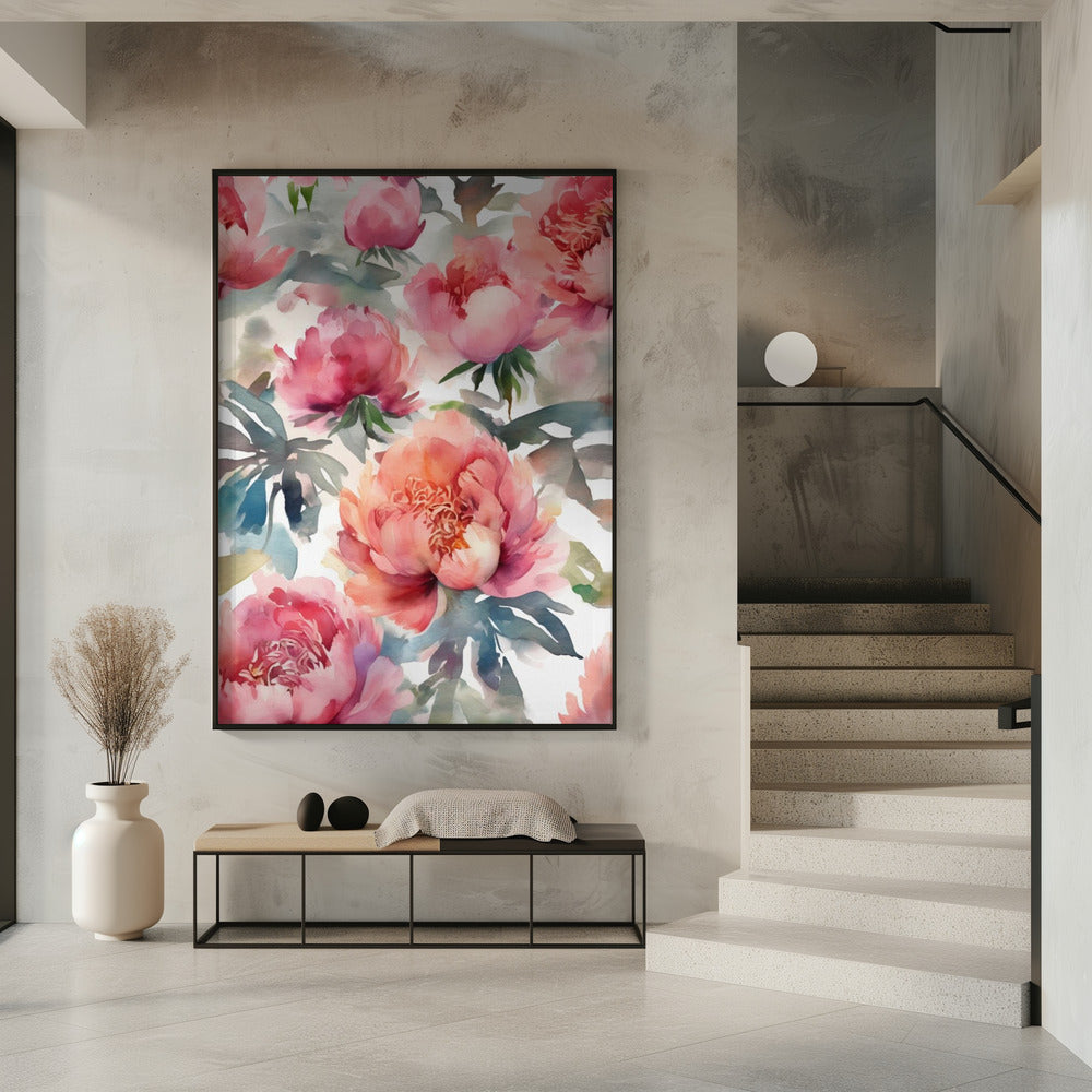 Blooming Peony  (7) Poster