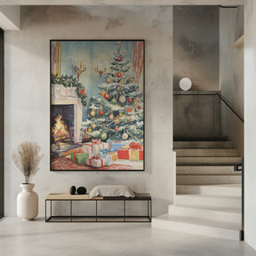 Christmas Living Room Poster