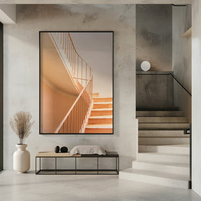 Orange Steps | Architectural Minimalism Poster