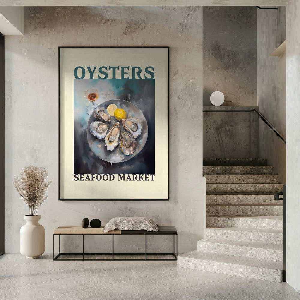 Oysters Seafood Market Poster