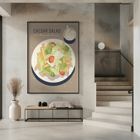 Caesar Salad and French Fries Poster