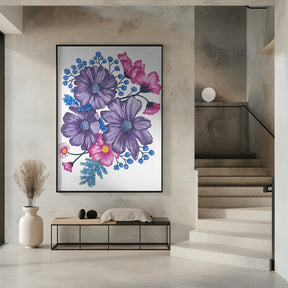 Pink and Purple Florals Poster