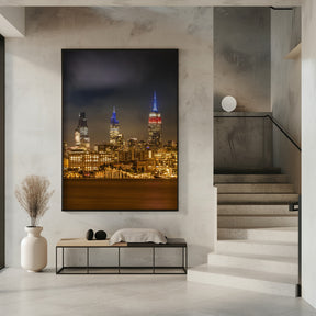 Magnificent midtown Manhattan skyline with Little Island Poster