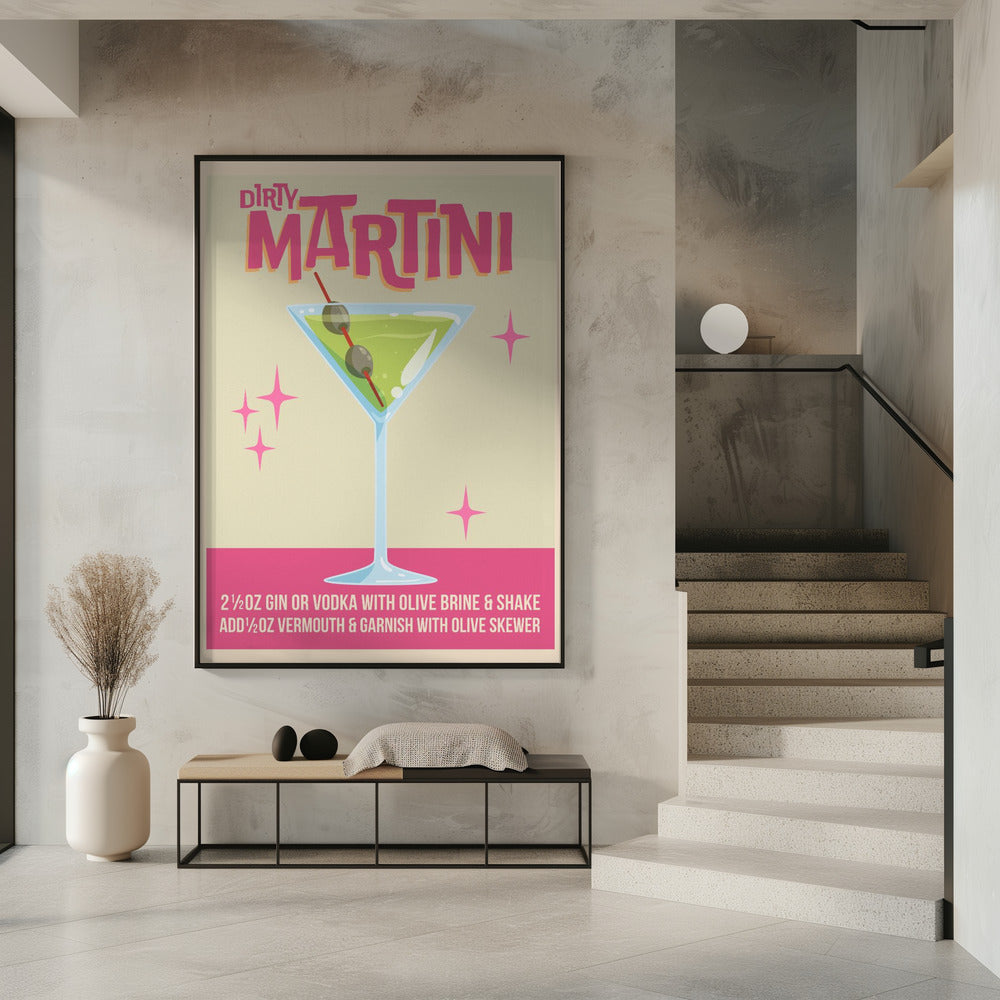 Dirty Martini Cocktail 01.png Poster