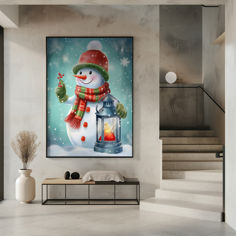 Cute Snowman No 2 Poster