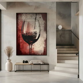 Red Red Wine No 5 Poster