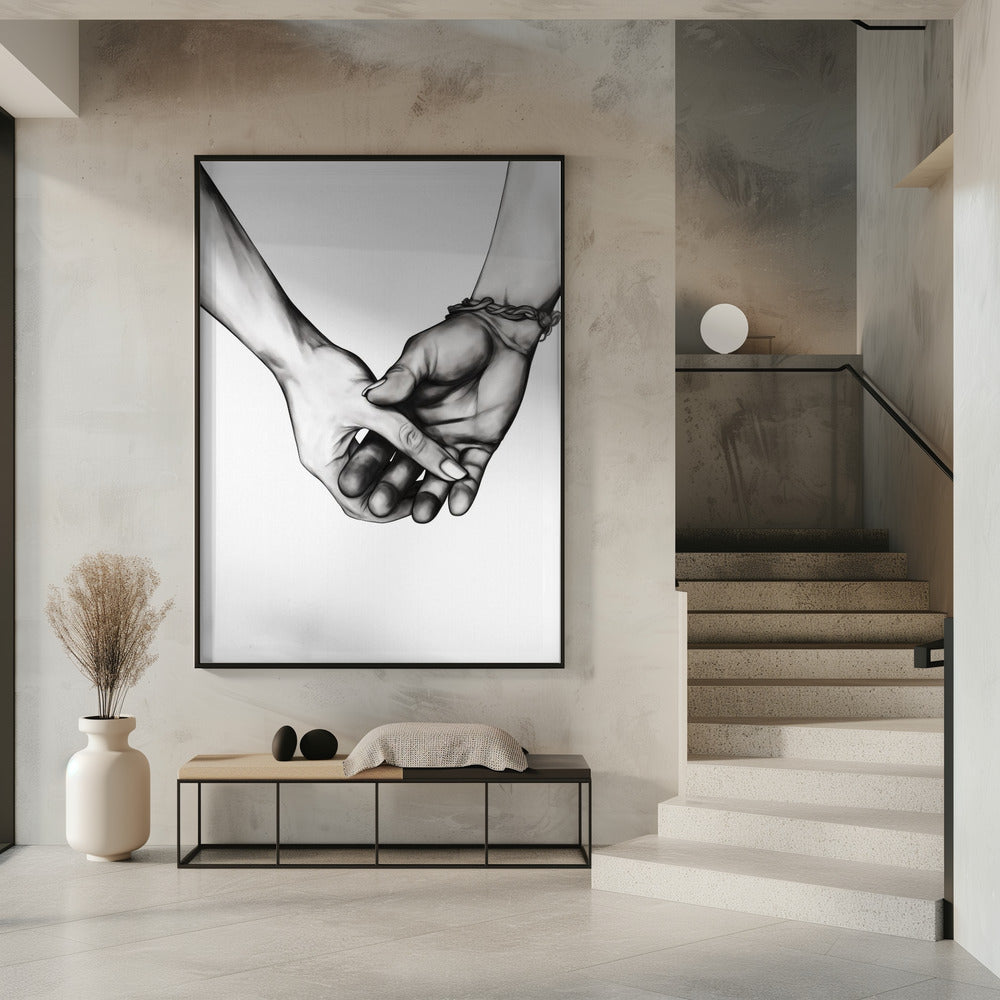 Holding Hands Poster