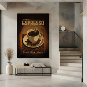 More Espresso   Less Depresso Poster