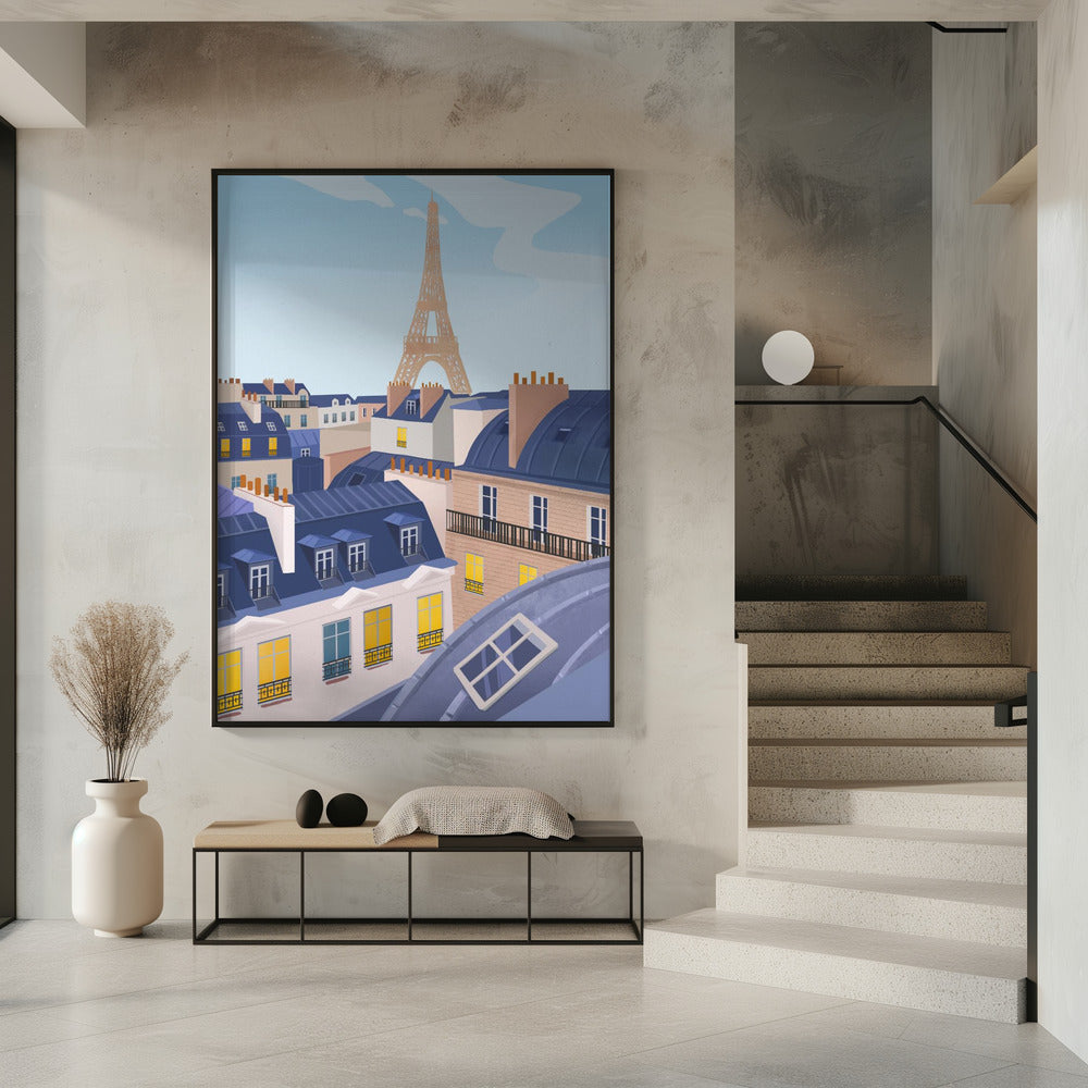 Paris Rooftops Poster