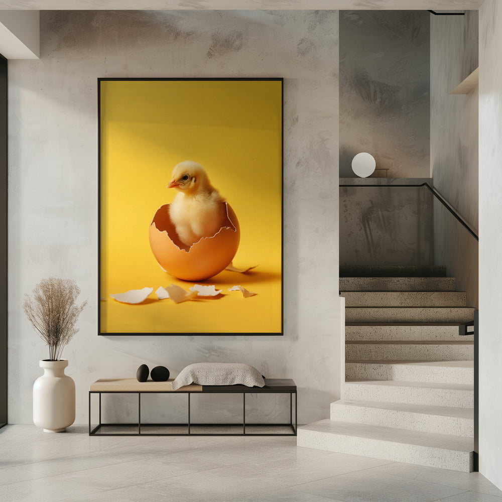 Hatched chicken Poster