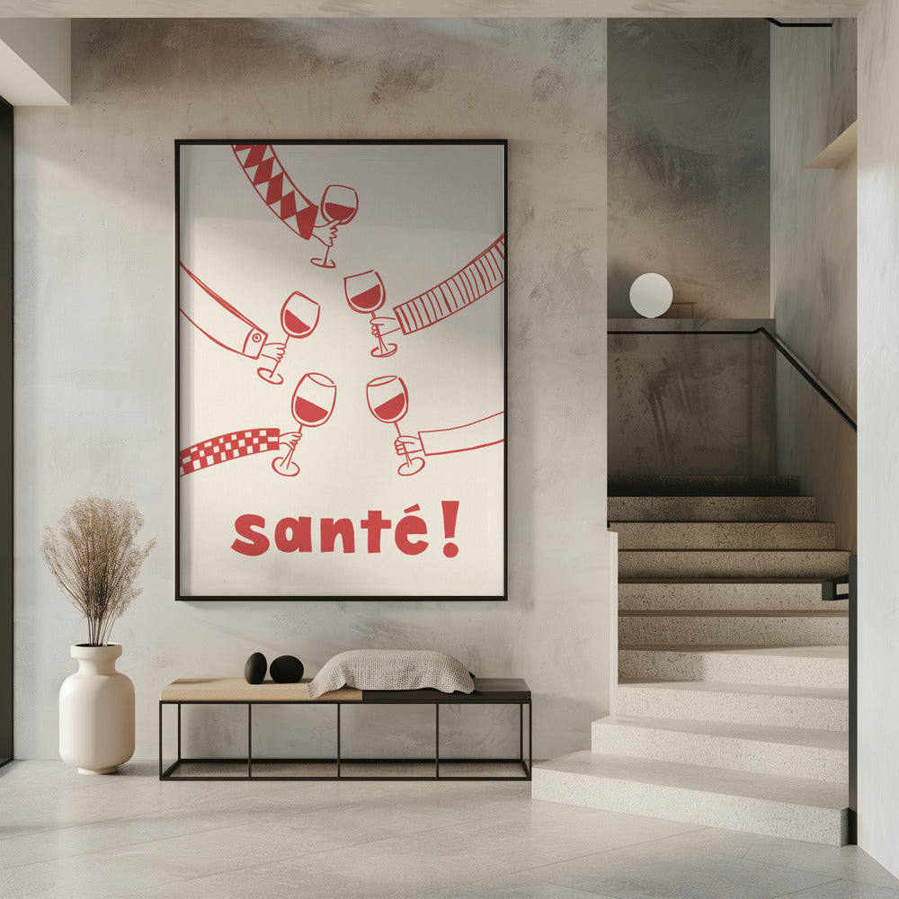 Santé! Wine Party with Friends Poster