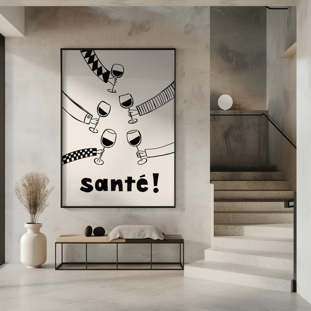 Santé Wine Party with Friends Poster