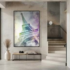 PARIS Watercolor Eiffel Tower Poster