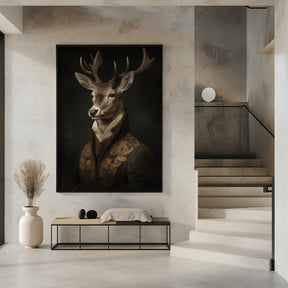 Stag Portrait Poster