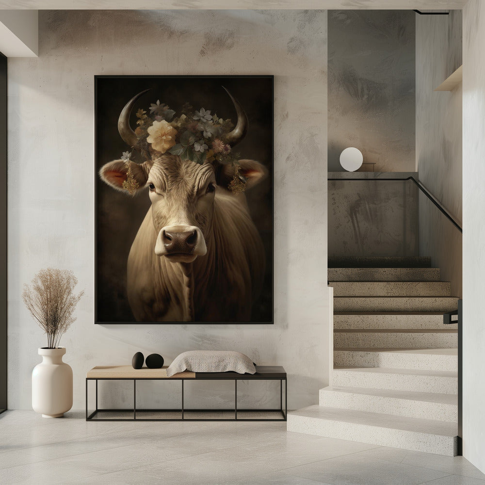 Bull Portrait Poster