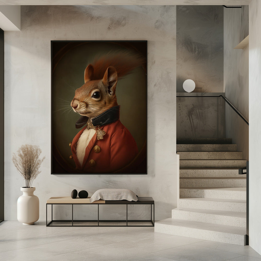 Squirrel Portrait Poster