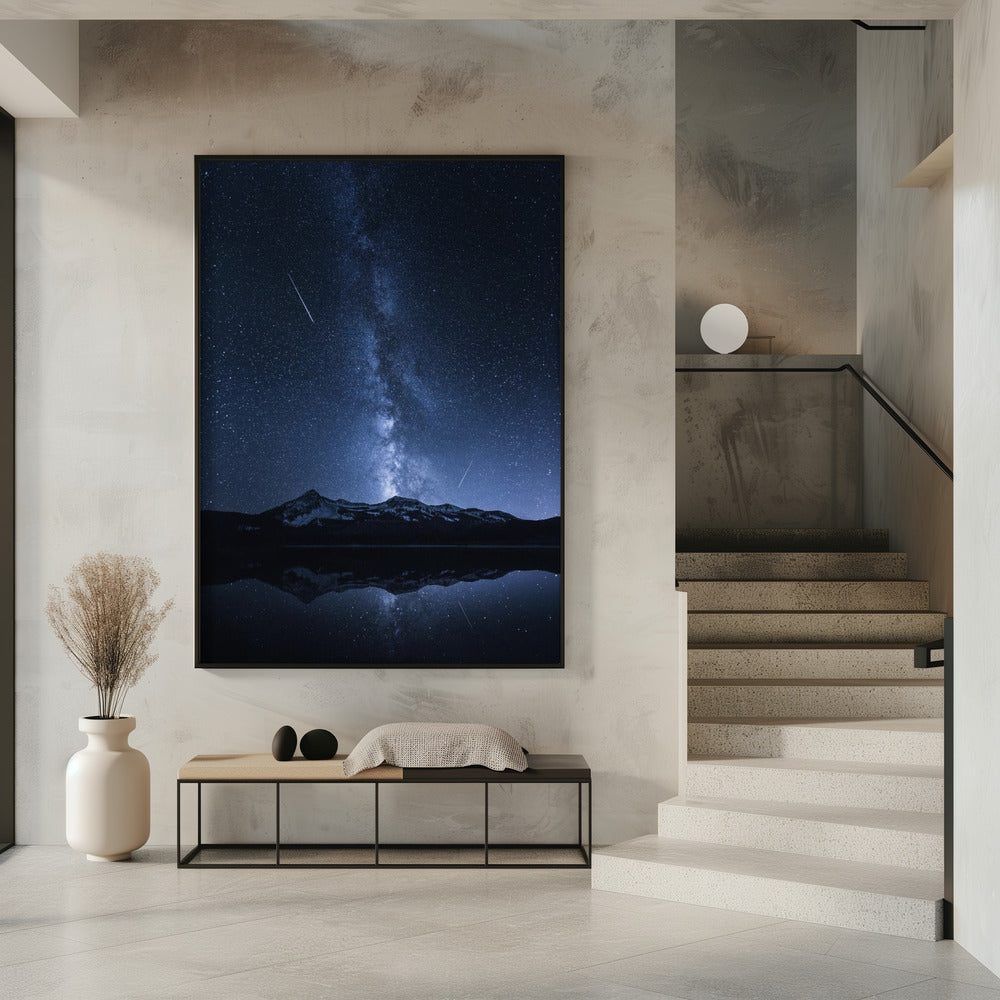 Galaxies Reflection Poster