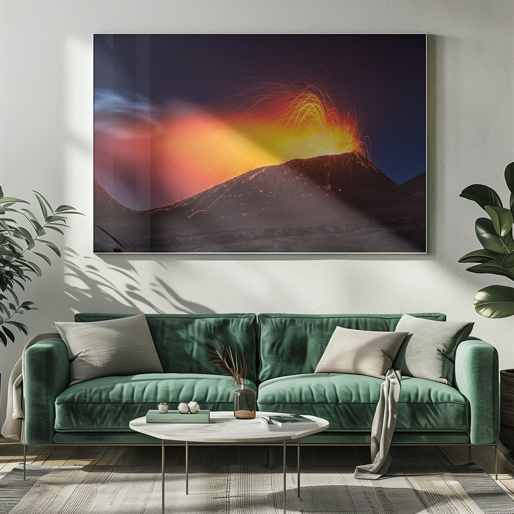 La Fournaise volcano Poster