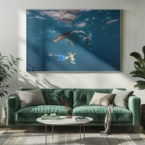 Dive with Manta Ray Poster