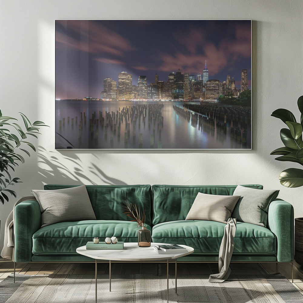 New York City at Night Poster