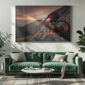 Golden hour high alpine ride Poster