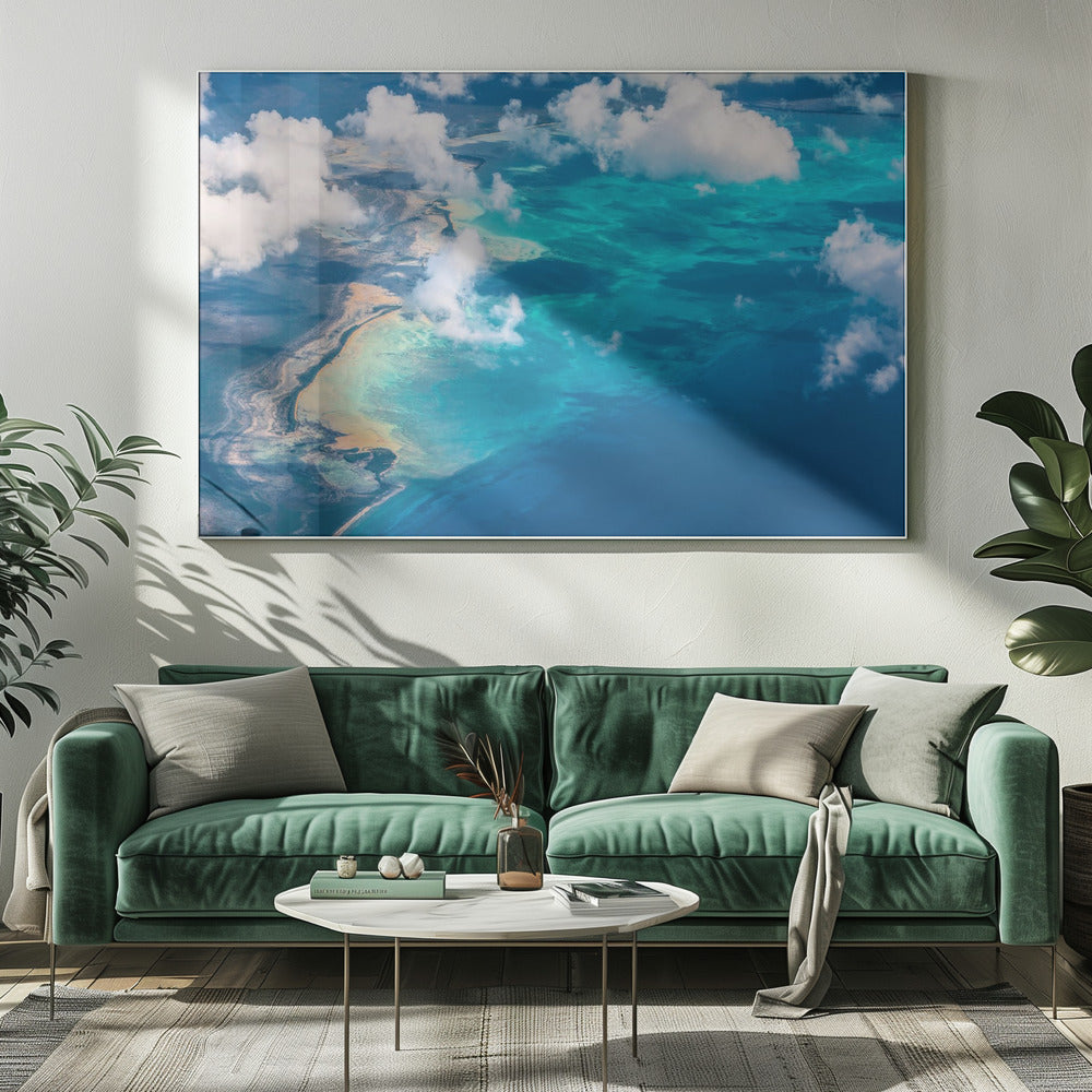 Sand Beach meets ocean Poster