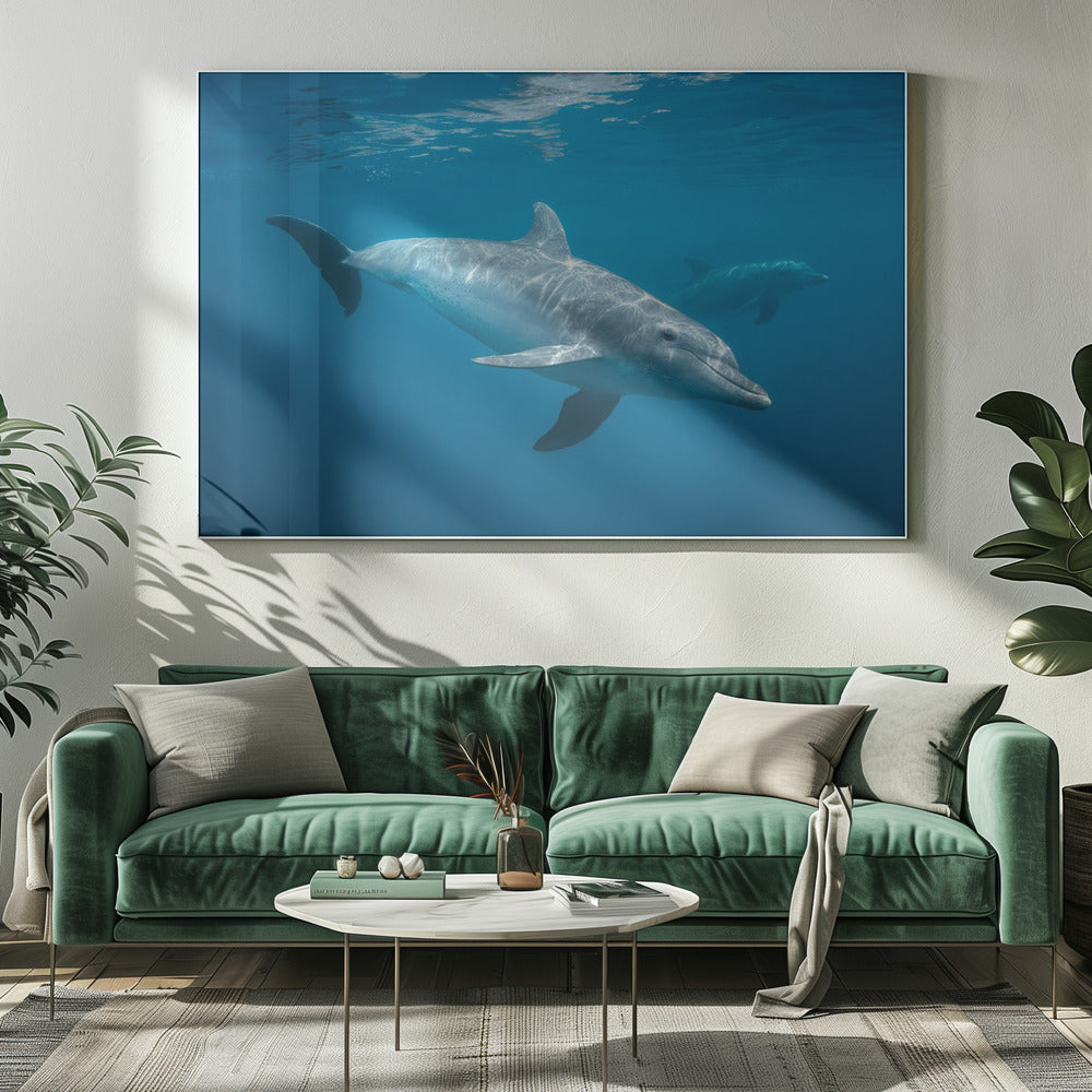 Curious Dolphin Poster