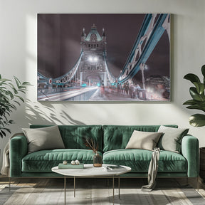 Tower Bridge Night Life Poster