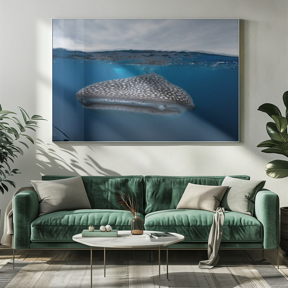 Whale Shark in split level Poster