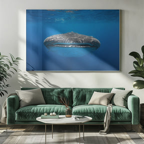 Face to Face with a whale shark Poster