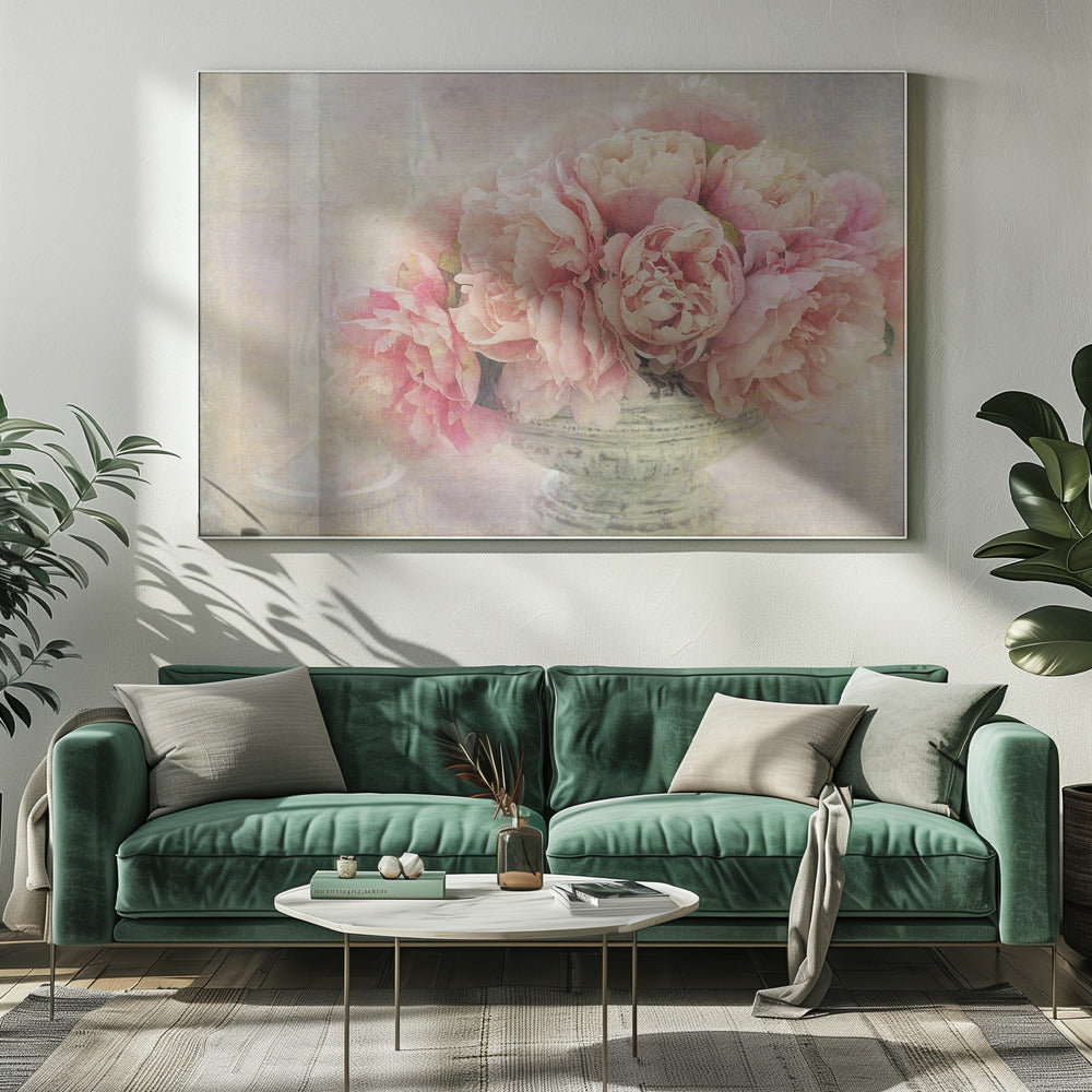 A Posy of Pink Peonies Poster