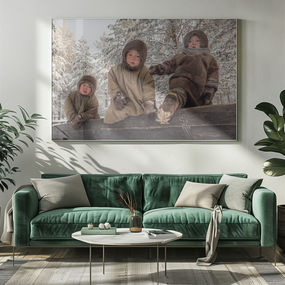 Kid's games in Northern Russia Poster