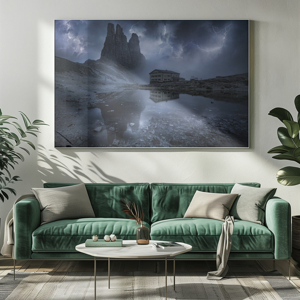 Thunderstorm in the Dolomites Poster