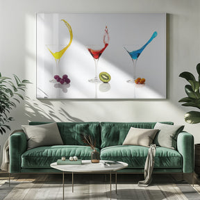 Cocktails and Fruit Poster