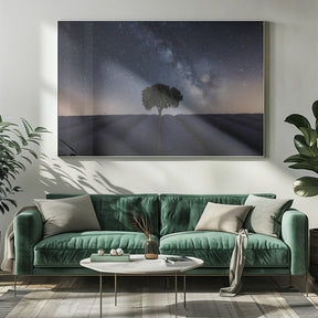 Tree and Milky Way Poster