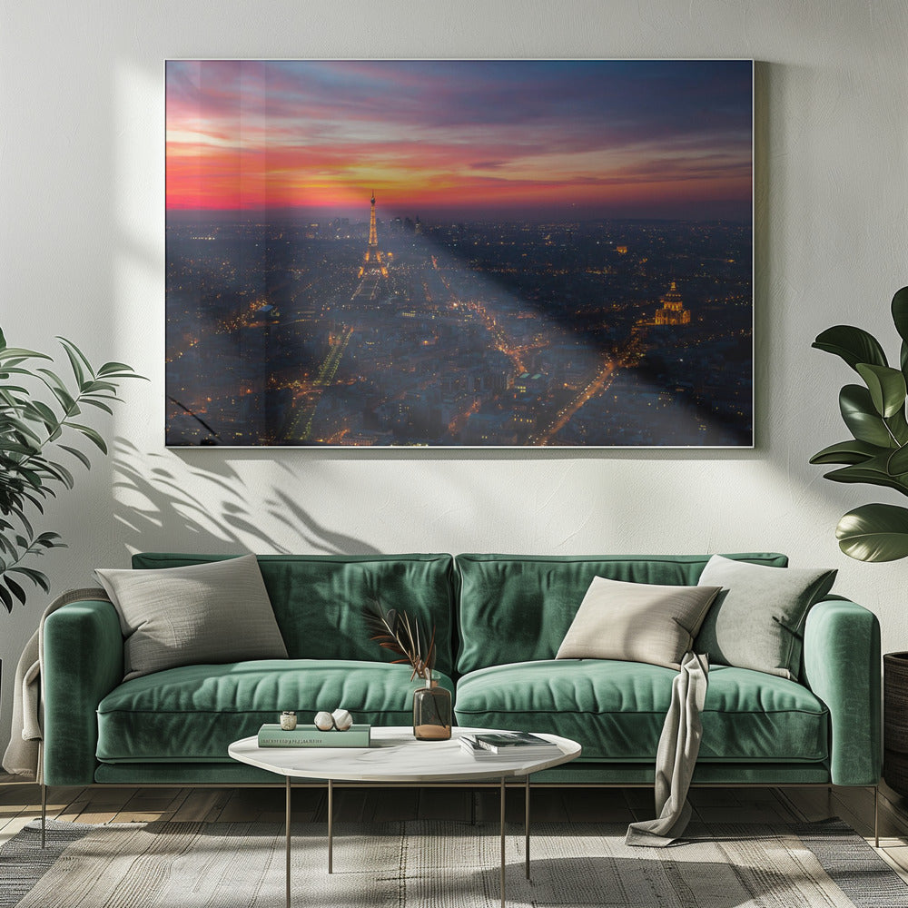 Paris Sunset from Montparnasse Poster