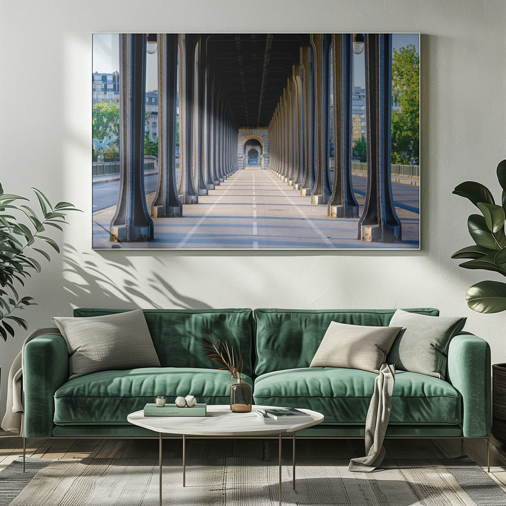 Bir Hakeim bridge perspective Paris Poster