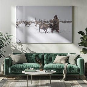 Jigori hunts reindeer III Poster